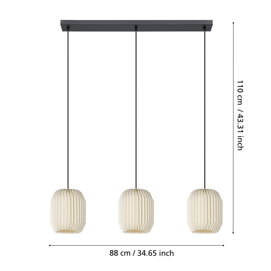 Eglo - Luster na lanku 3xE27/40W/230V