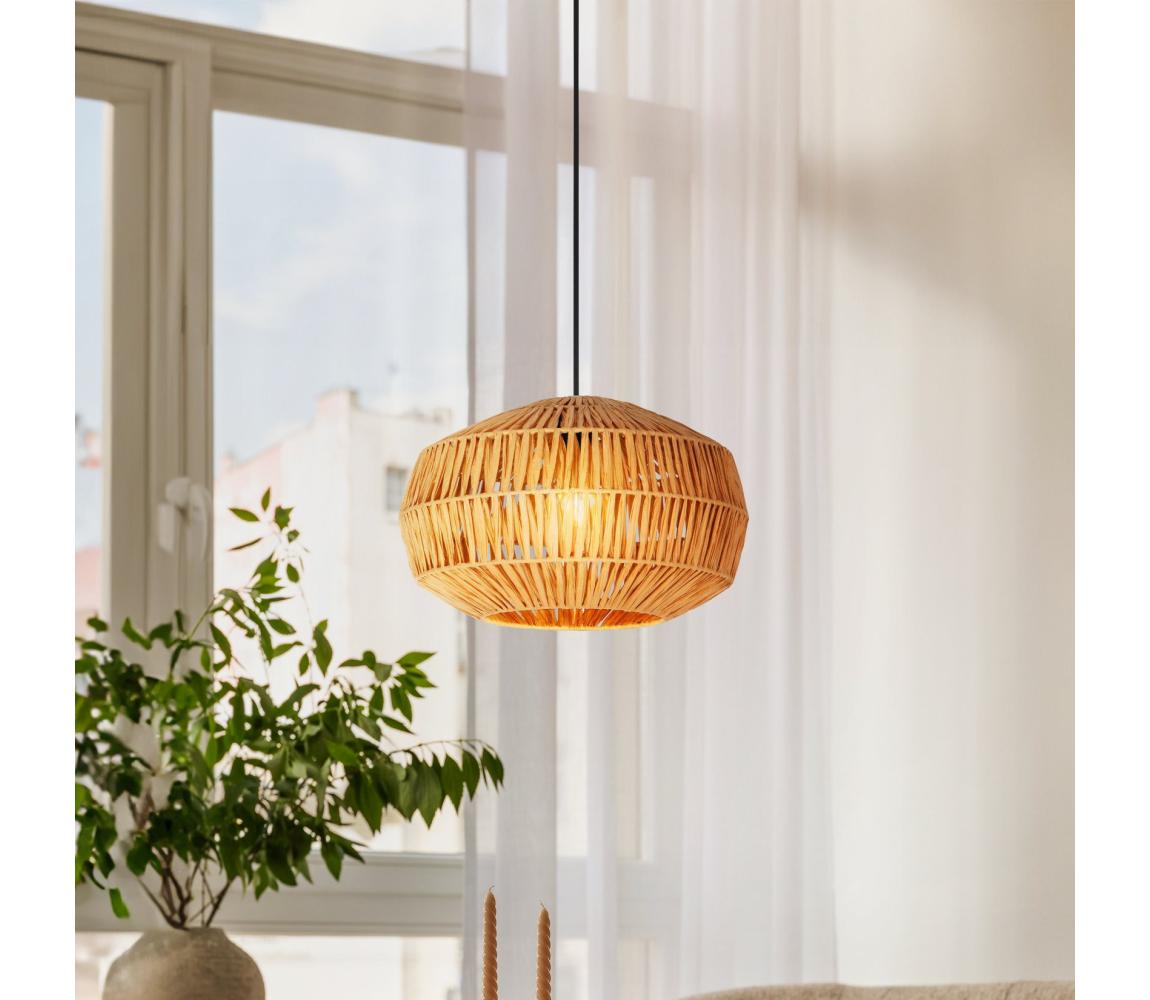 Eglo 44143 - Luster na lanku SHELDON 1xE27/40W/230V hnedá 44143