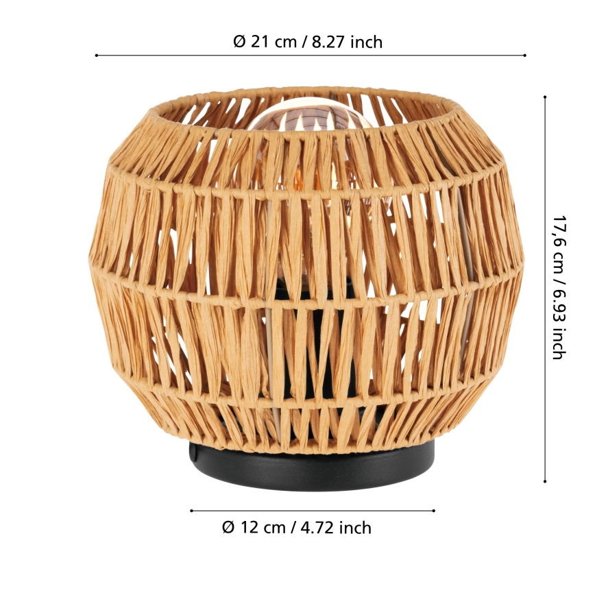 Eglo - Stolová lampa 1xE27/40W/230V hnedá