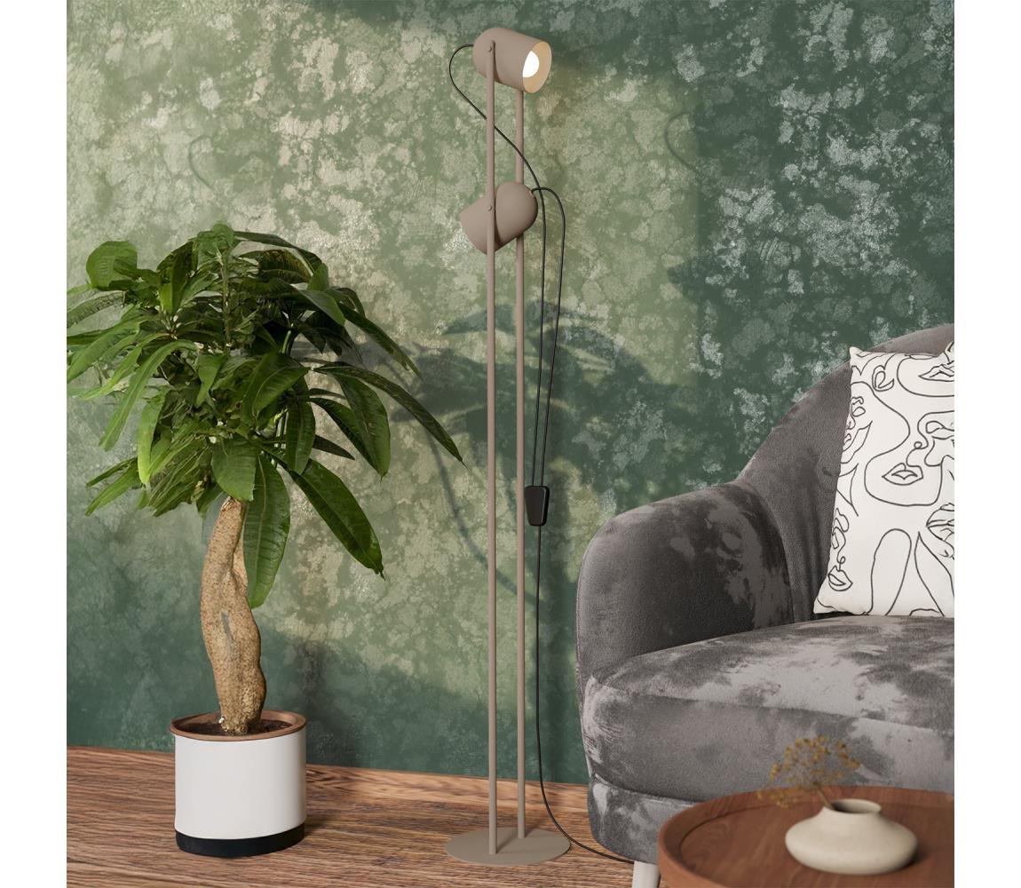 Eglo 44166 - Stojacia lampa TILSTON 2xE14/8W/230V béžová 44166