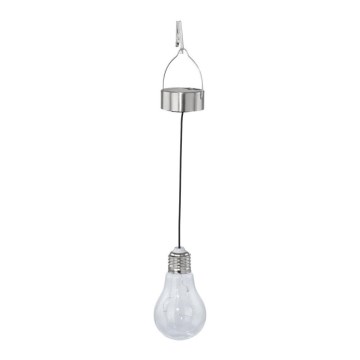 Eglo 48514 - LED solárne závesné svietidlo so senzorom LED/0,06W/1,2V 150mAh IP44 lesklý chróm