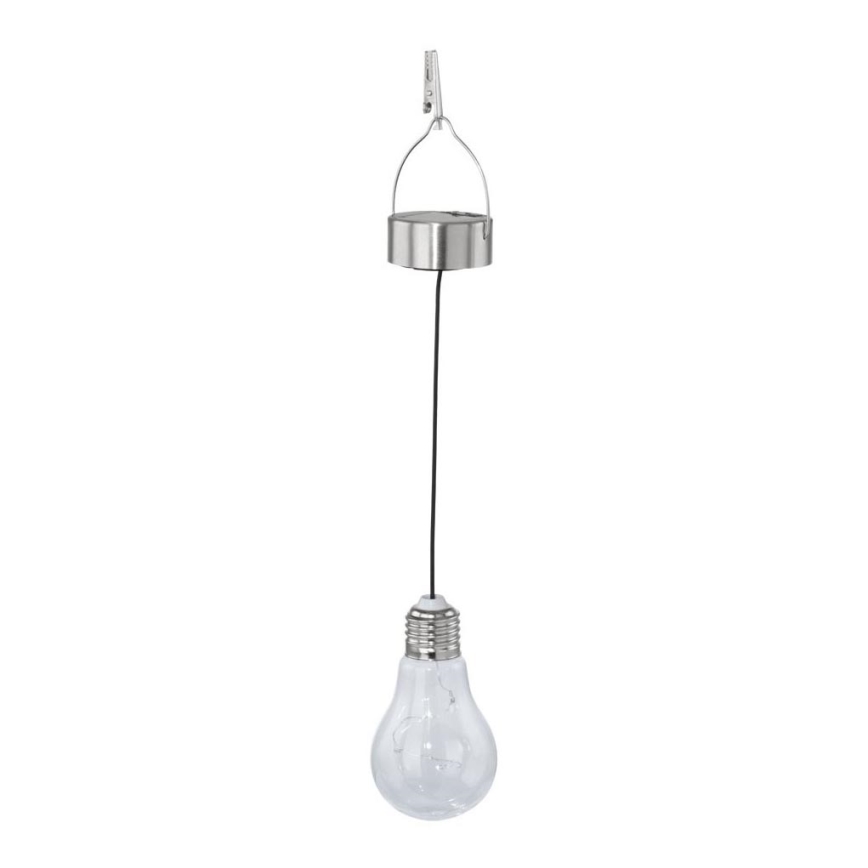 Eglo 48514 - LED solárne závesné svietidlo so senzorom LED/0,06W/1,2V 150mAh IP44 lesklý chróm
