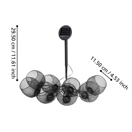 Eglo 48964 - LED solárny svetelný reťaz 8×LED / 3 m, 600 mAh, IP44