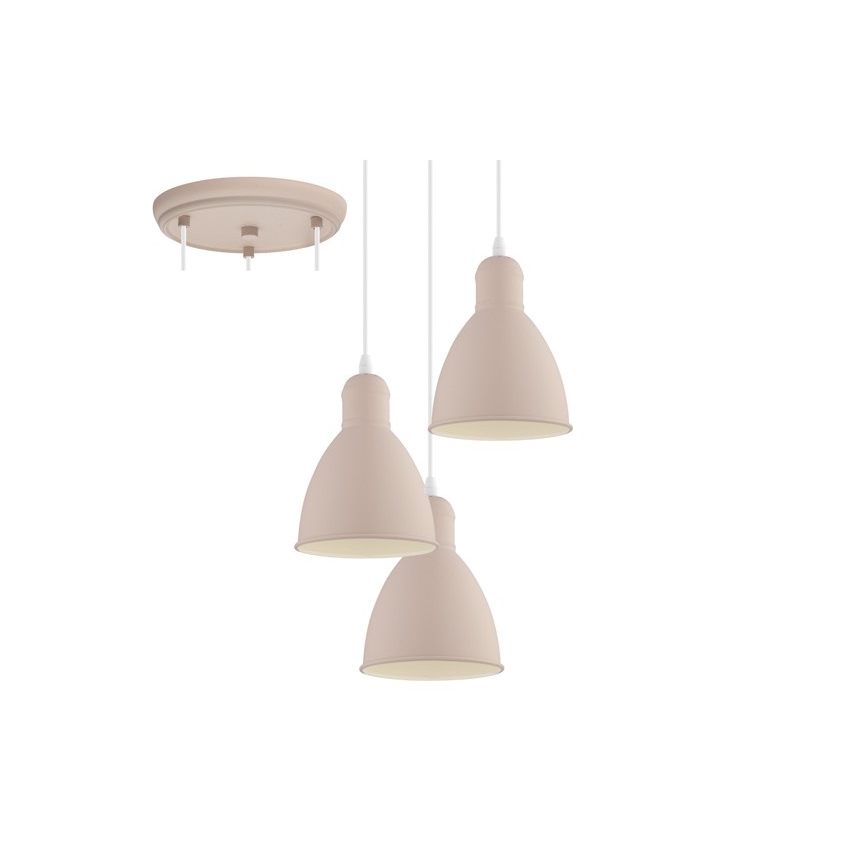 EGLO 49084 - Luster na lanku PRIDDY-P 3xE27/60W/230V