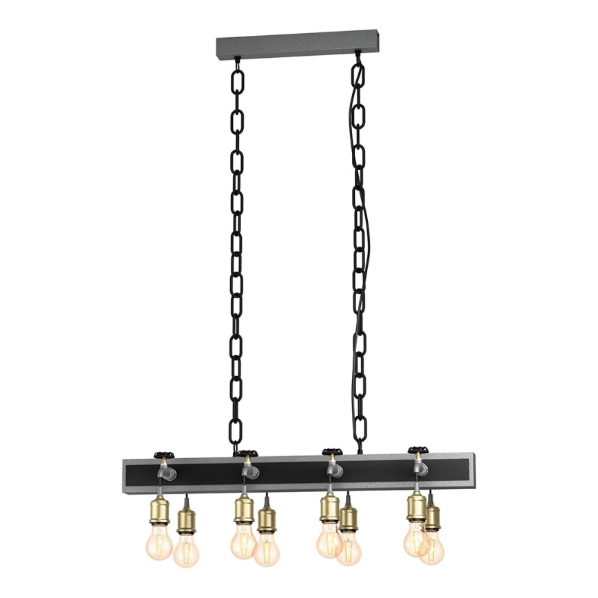 Eglo 49099 - Luster na reťazi GOLDCLIFF 8xE27/60W/230V