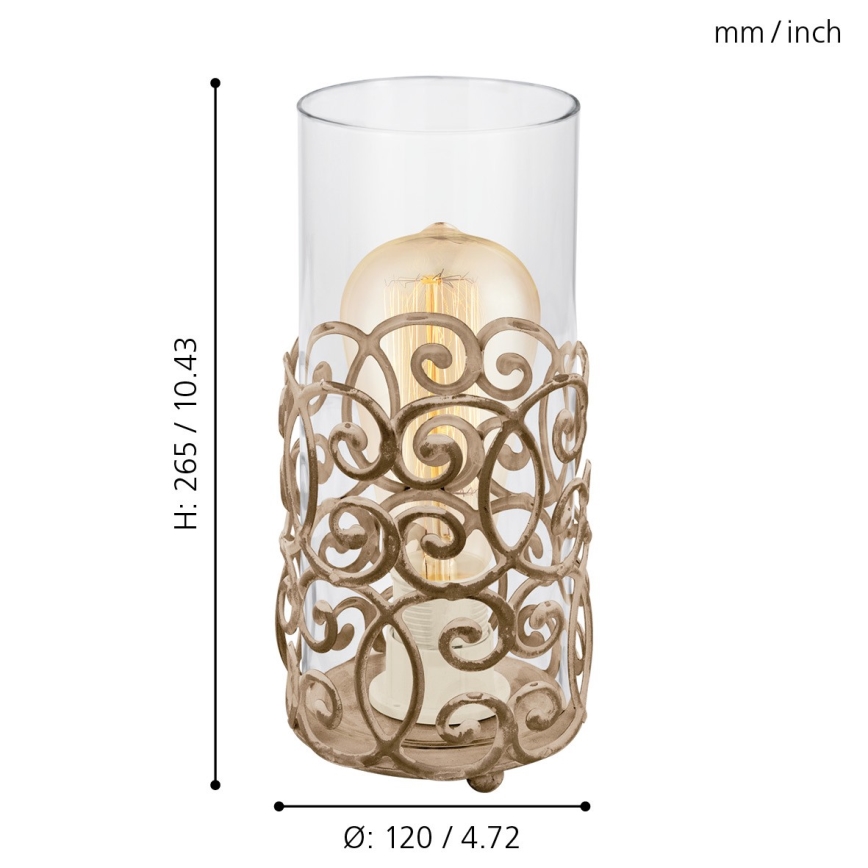 Eglo 49274 - Stolová lampa CARDIGAN 1xE27/60W/230V