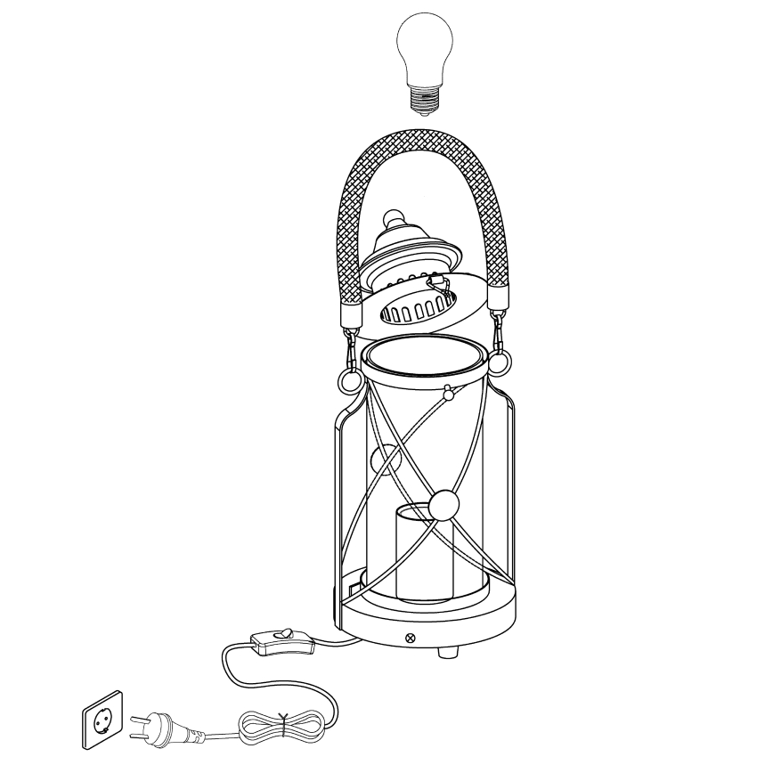 Eglo - Stolná lampa 1xE27/60W/230V