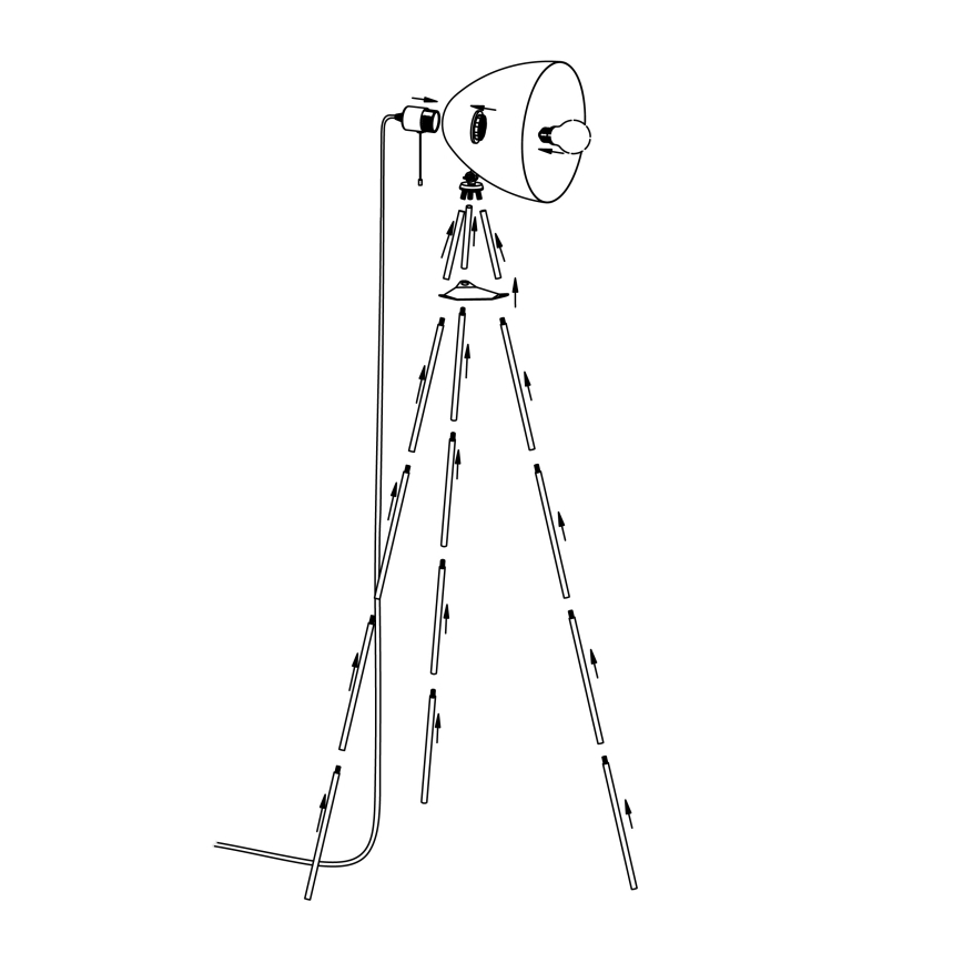 Eglo - Stojacia lampa 1xE27/60W/230V