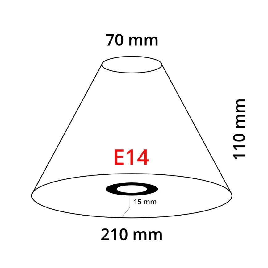 Eglo 49408 - Tienidlo VINTAGE tm.hnedá E14 pr.21 cm