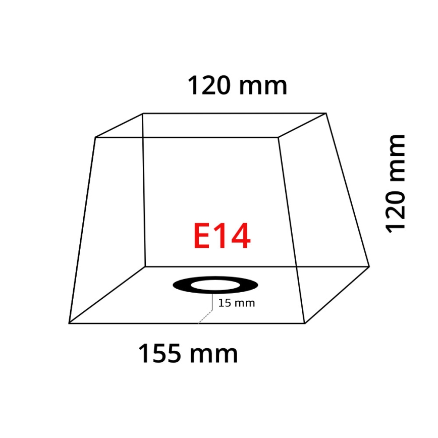 Eglo 49416 - Tienidlo VINTAGE biela E14 15,5x15,5 cm