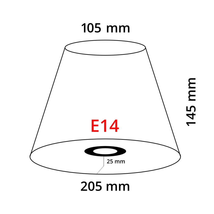 Eglo 49418 - Tienidlo k stojacej lampe VINTAGE hnedá E14 pr. 20,5 cm