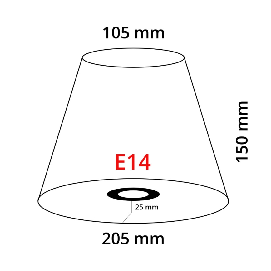 Eglo 49432 - Tienidlo VINTAGE červená vyšívané E14 pr.20,5 cm