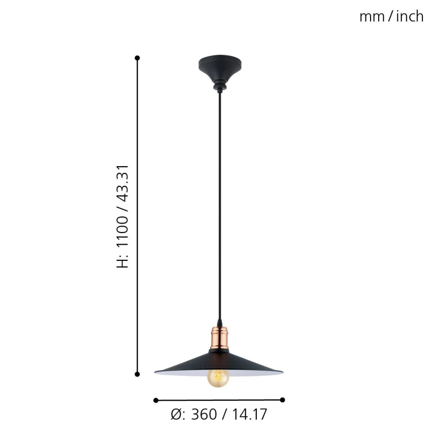 Eglo - Luster na lanku 1xE27/60W/230V
