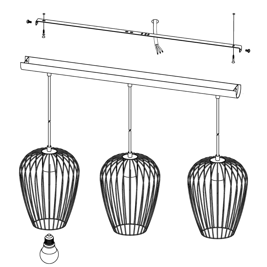 Eglo - Luster 3xE27/60W/230V
