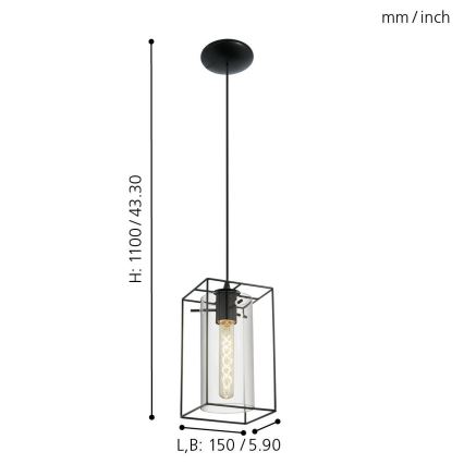 Eglo - Luster 1xE27/60W/230V