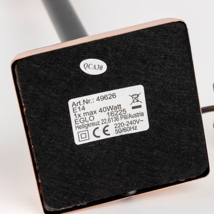 Eglo 49626 - Noha lampová TRUNGLE 1xE14/40W/230V