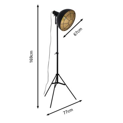 Eglo 49674 - Stojacia lampa CANNINGTON 1xE27/60W/230V