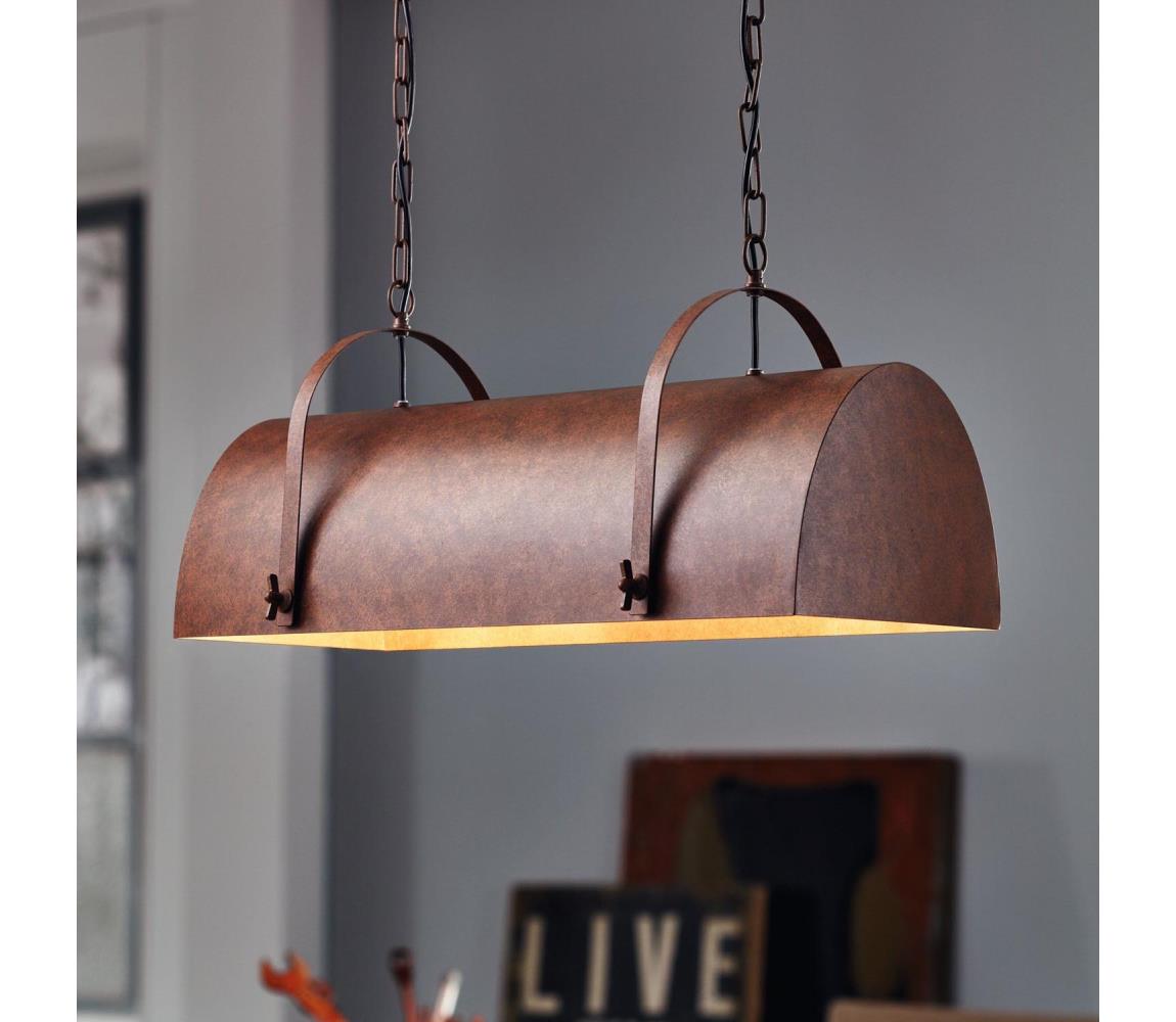 Eglo 49687 - Luster na reťazi DEERHURST 2xE27/60W/230V 49687