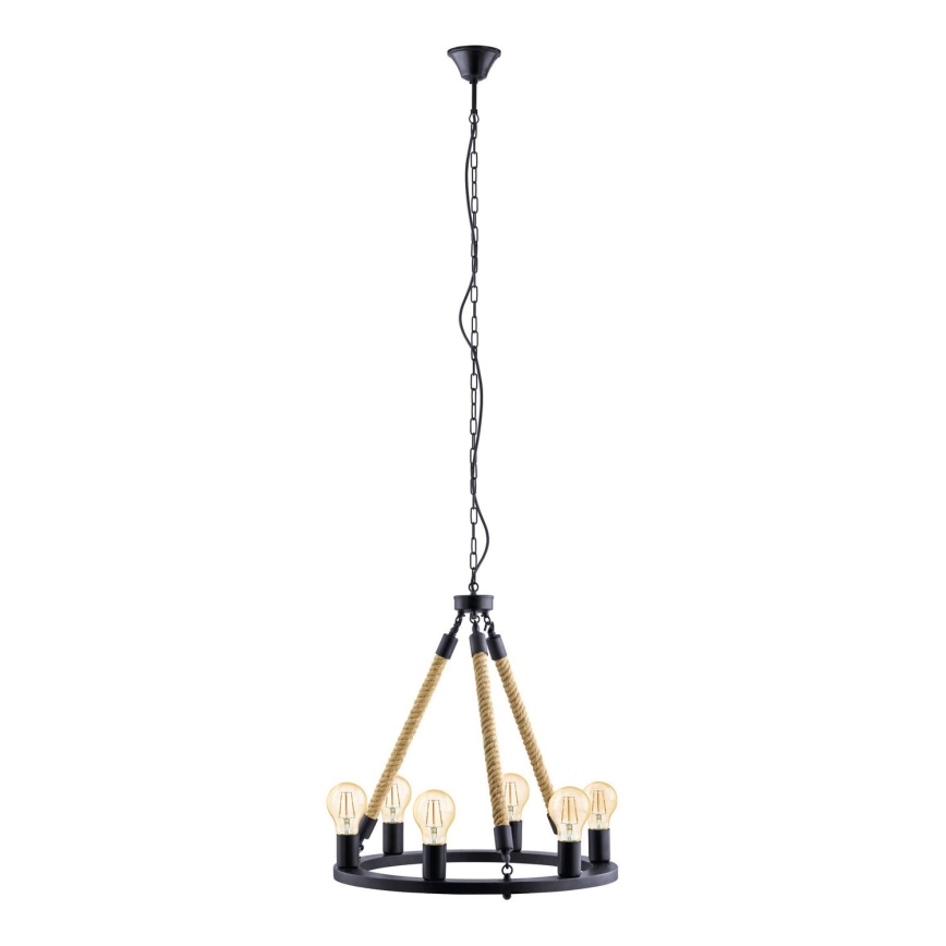 Eglo 49694 - Závesný luster na reťazi FINDLAY 6xE27/60W