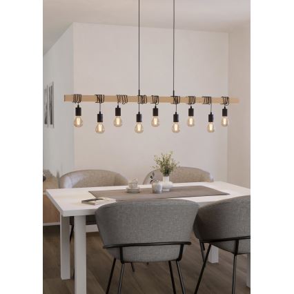 Eglo - Luster na lanku TOWNSHEND 9xE27/60W/230V