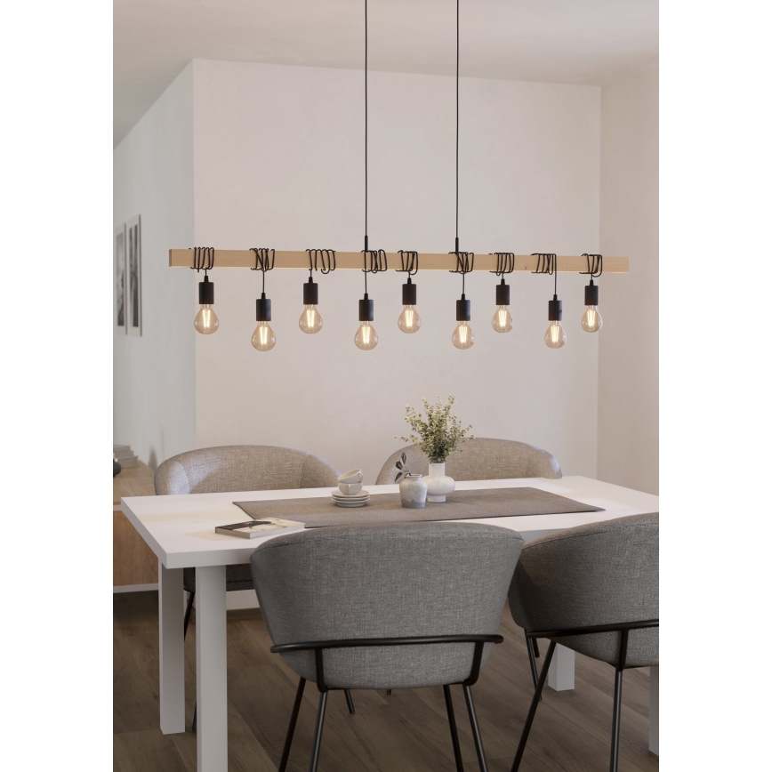 Eglo - Luster na lanku TOWNSHEND 9xE27/60W/230V