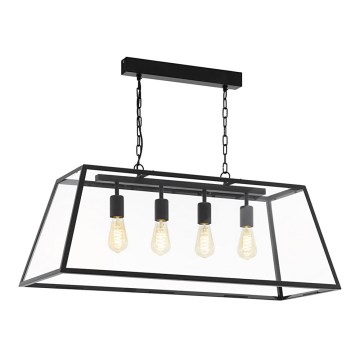 Eglo 49886 - Luster na reťazi AMESBURY 1 4xE27/60W/230V