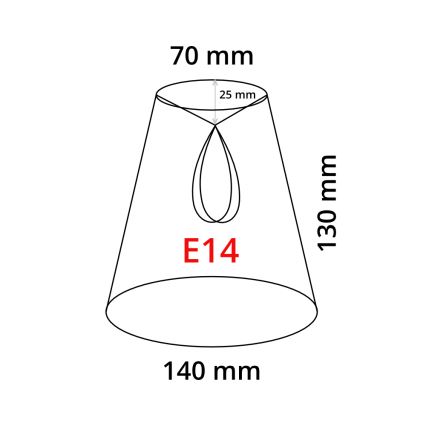 Eglo 49985 - Textilné tienidlo VINTAGE E14 pr.14 cm