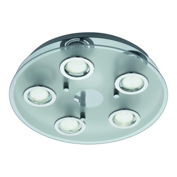 Eglo 54563 - LED stropné svietidlo 5xGU10/3W/230V lesklý chróm