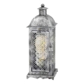 Eglo 54617 - LED Stolná lampa 1xE27/4W/230V 3000K strieborná