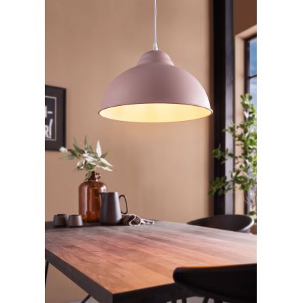 Eglo 54964 - Luster na lanku TRURO-P 1xE27/60W/230V ružová