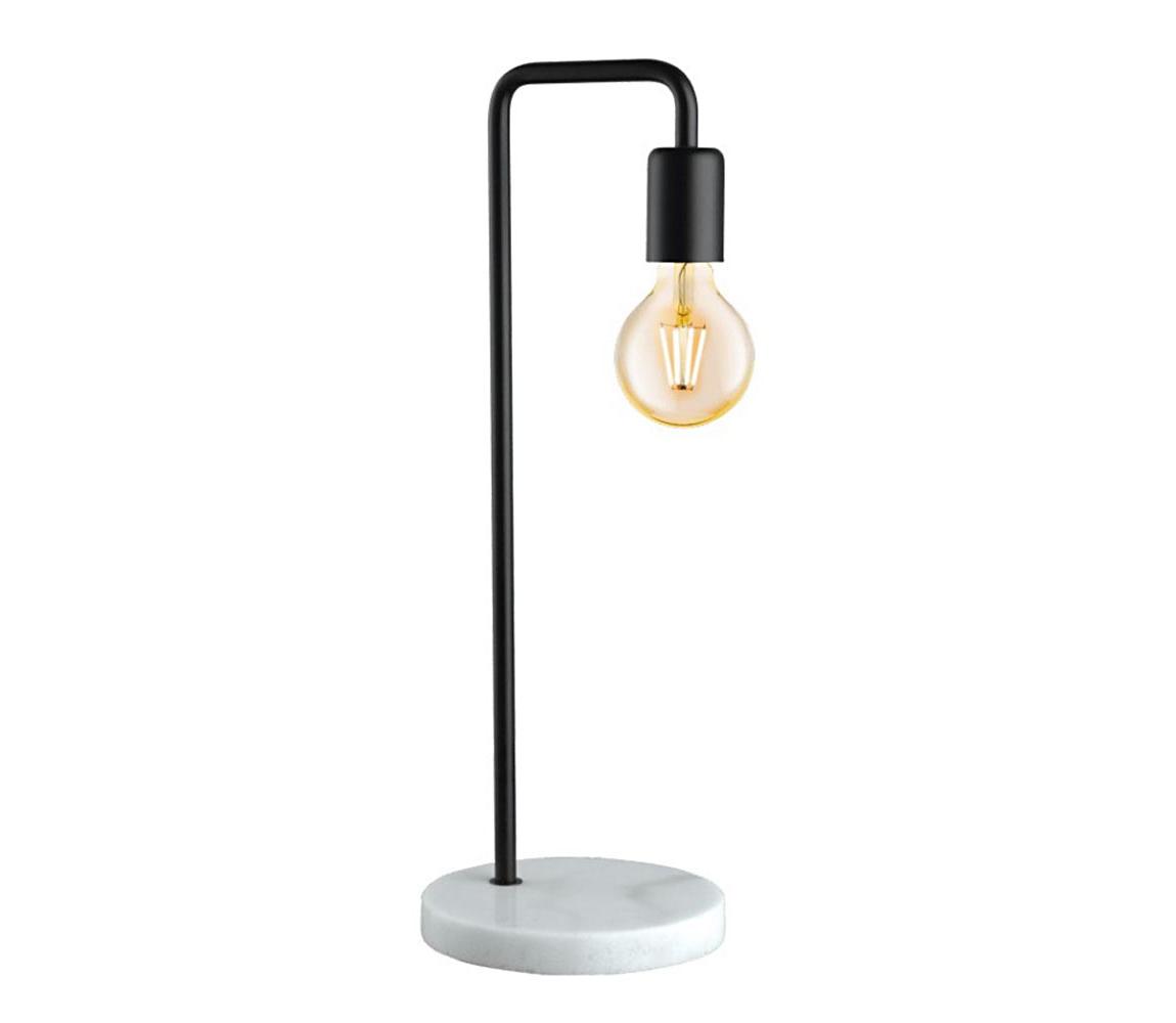 Eglo 55034 - LED stolná lampa 1xE27/4W/230V čierna/mramorový dekor 55034