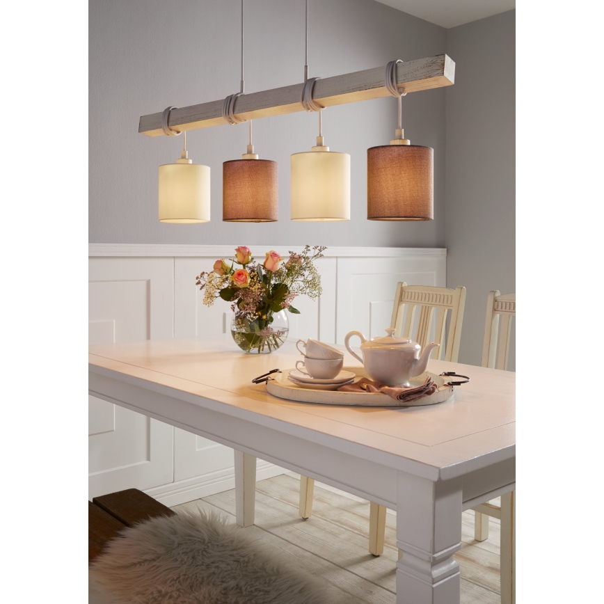 Eglo 55206 - Luster na lanku TOWNSHEND 4xE27/60W/230V