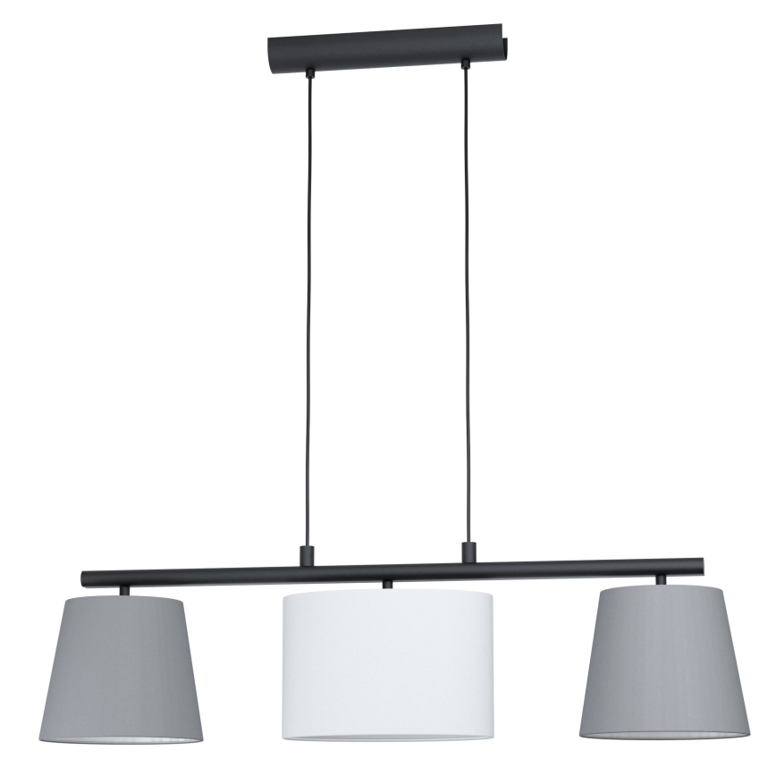 Eglo 55207 - LED luster na lane ALMEIDA 3xE14/25W/230V sivá