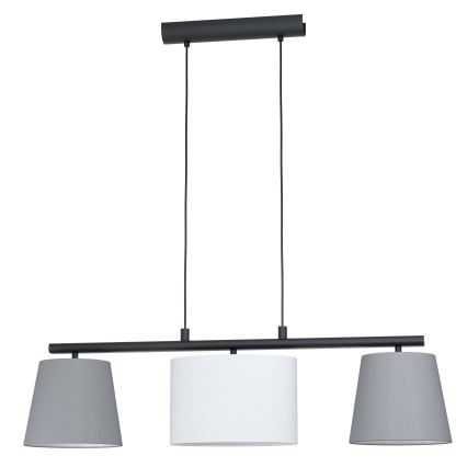 Eglo 55207 - Luster na lanku ALMEIDA 3xE14/25W/230V šedá