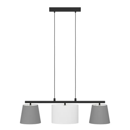 Eglo 55207 - Luster na lanku ALMEIDA 3xE14/25W/230V šedá