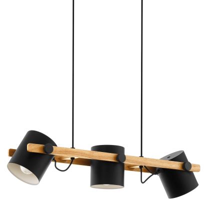 Eglo 55234 - Luster na lanku HORNWOOD 3xE27/60W/230V