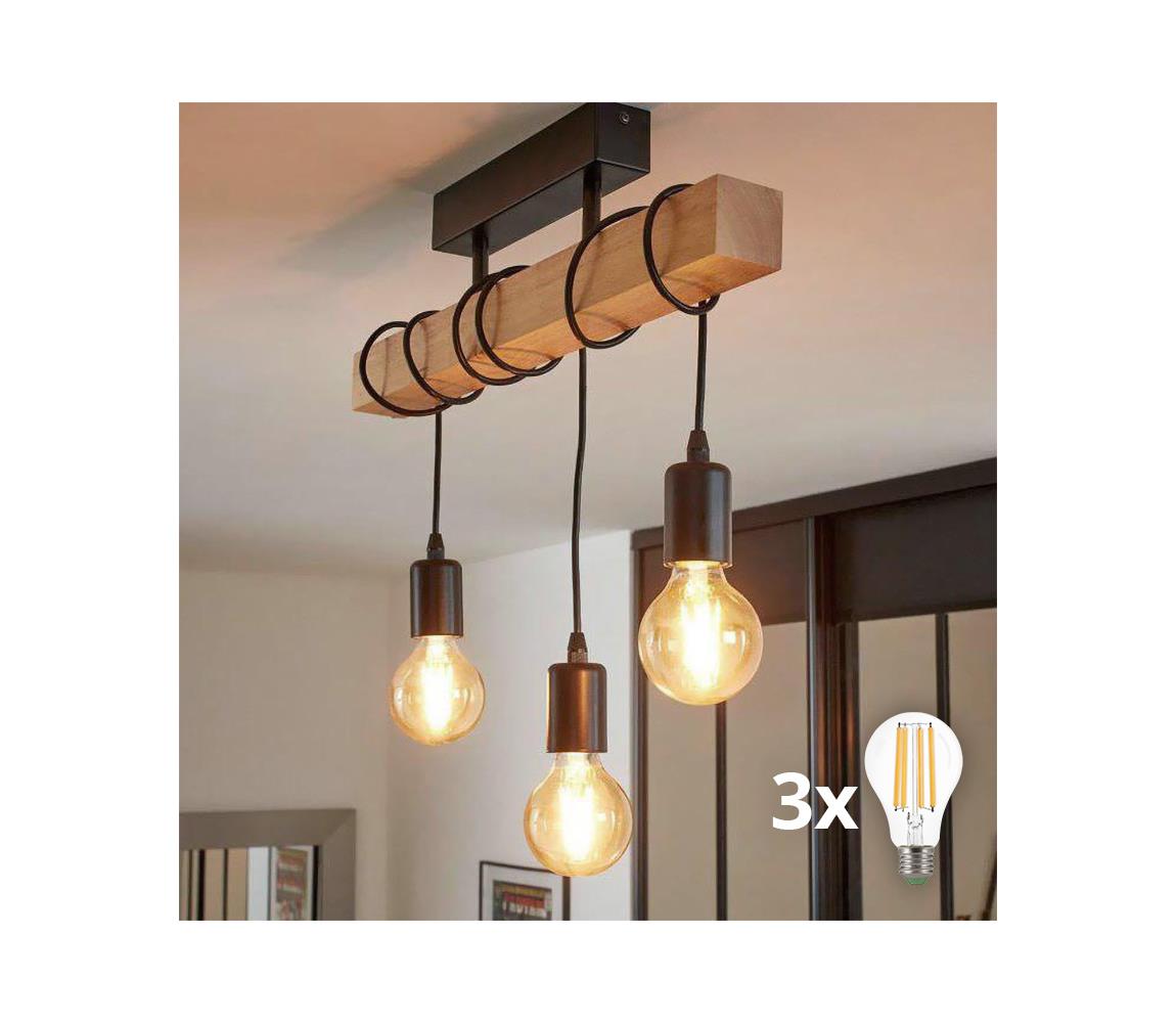 Eglo 55247 - LED Prisadený luster TOWNSHEND 3xE27/60W/230V 55247