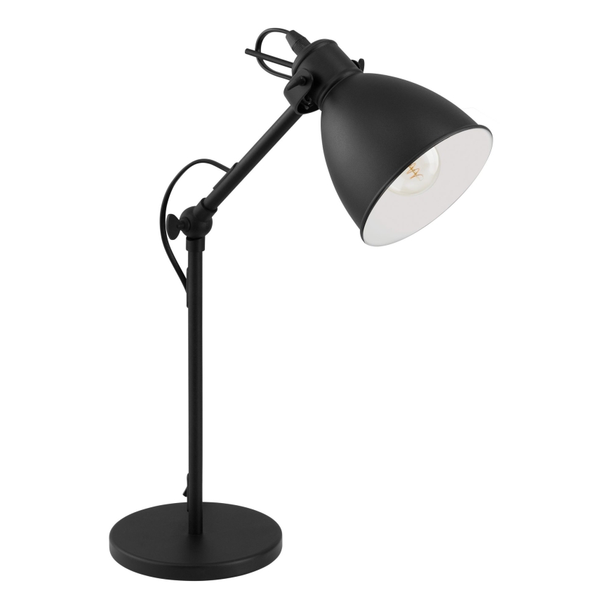 Eglo 55251 - Stolná lampa PRIDDY 1xE27/40W/230V čierna