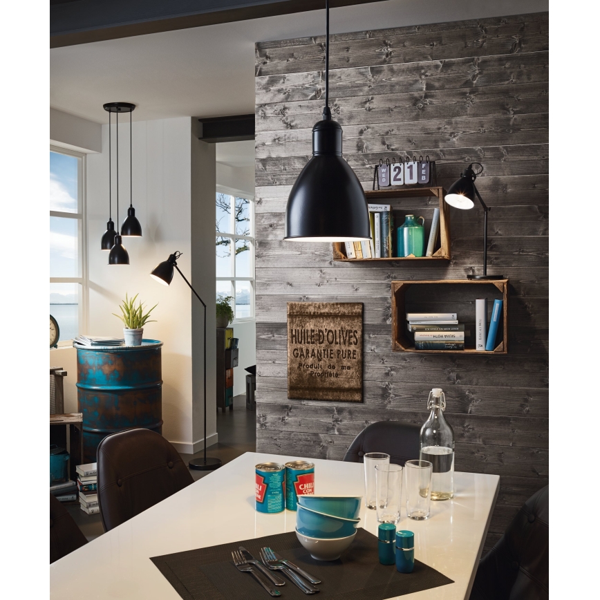 Eglo 55251 - Stolná lampa PRIDDY 1xE27/40W/230V čierna