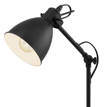 Eglo 55251 - Stolná lampa PRIDDY 1xE27/40W/230V čierna