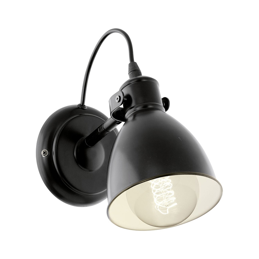 Eglo 55261 - Nástenné svietidlo PRIDDY 1xE27/40W/230V čierna