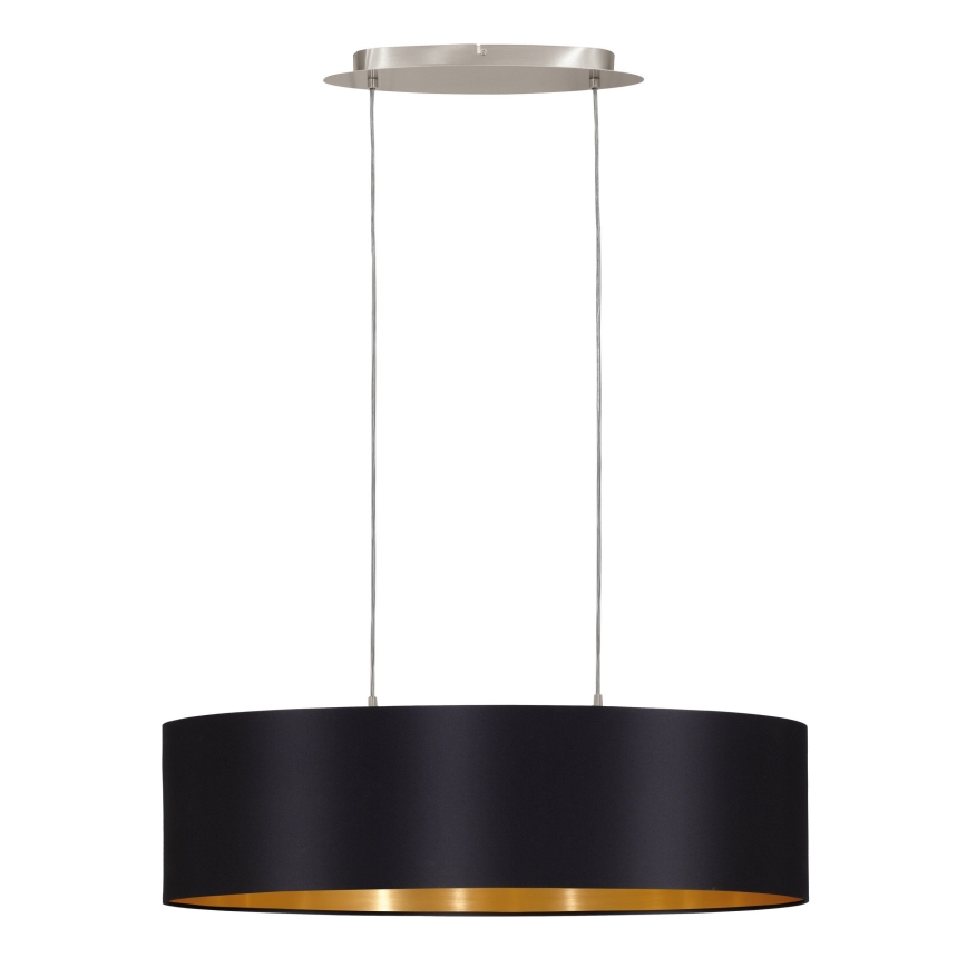 Eglo 55266 - Luster na lanku MASERLO 2xE27/60W/230V čierna