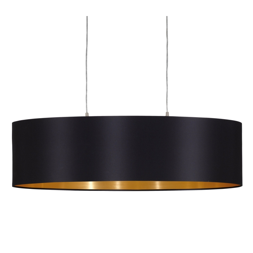 Eglo 55266 - Luster na lanku MASERLO 2xE27/60W/230V čierna