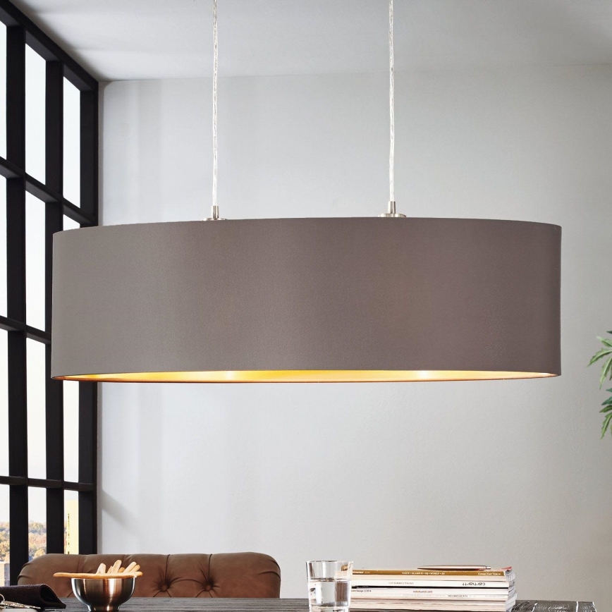 Eglo 55271 - Luster na lanku MASERLO 2xE27/60W/230V hnedá