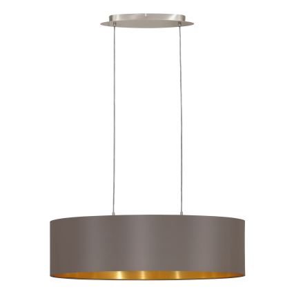 Eglo 55271 - Luster na lanku MASERLO 2xE27/60W/230V hnedá