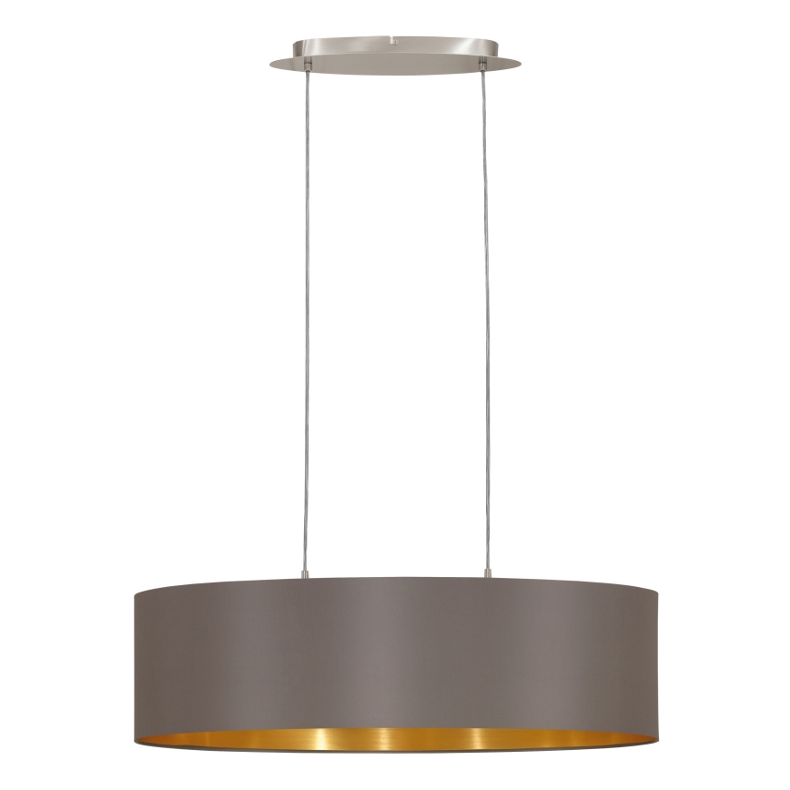 Eglo 55271 - Luster na lanku MASERLO 2xE27/60W/230V hnedá
