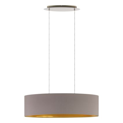 Eglo 55271 - Luster na lanku MASERLO 2xE27/60W/230V hnedá