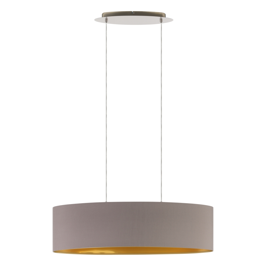 Eglo 55271 - Luster na lanku MASERLO 2xE27/60W/230V hnedá