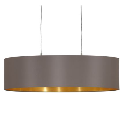 Eglo 55271 - Luster na lanku MASERLO 2xE27/60W/230V hnedá