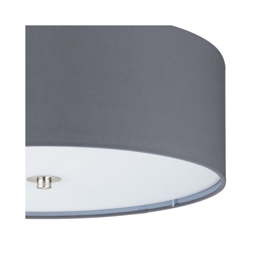 Eglo 55277 - Stropné svietidlo PASTERI 3xE27/25W/230V pr. 47,5 cm sivá